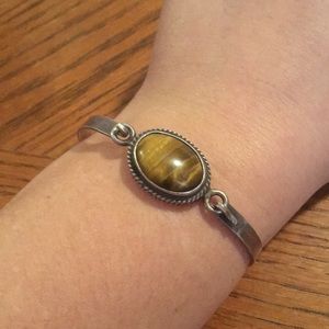 Tiger's eye Sterling silver bracelet